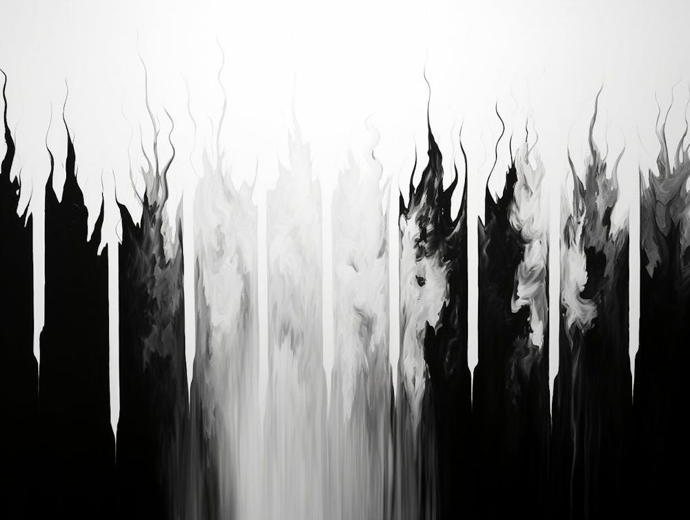 Spectrum Of Emotions Abstract Black And White 8