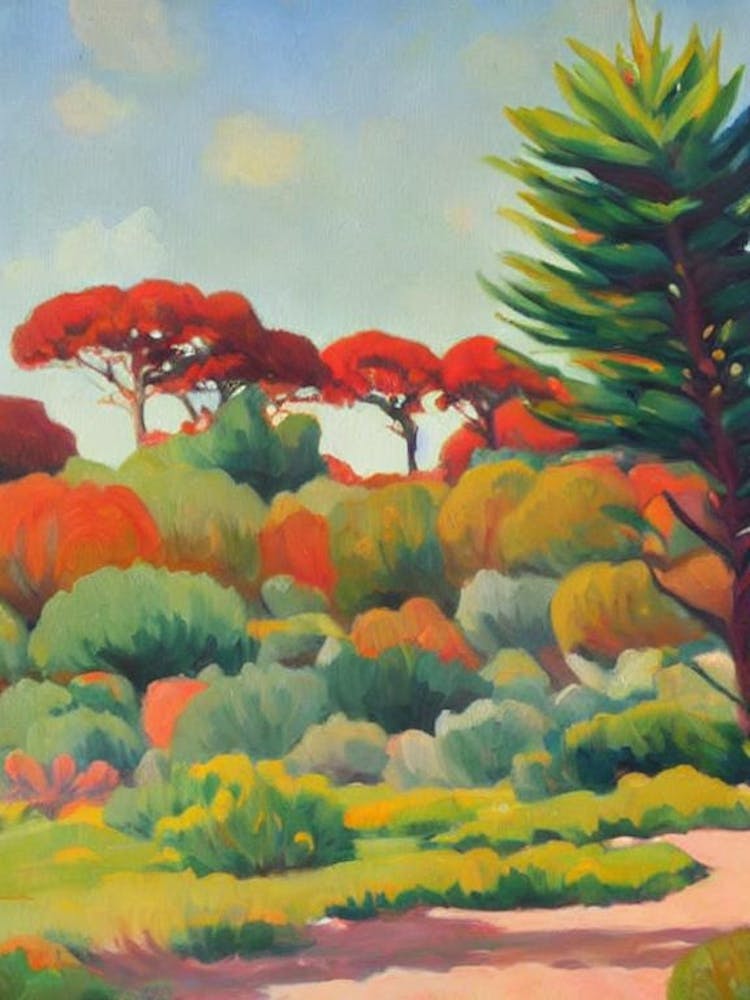 Monkey Puzzle Tree Tree Watercolour