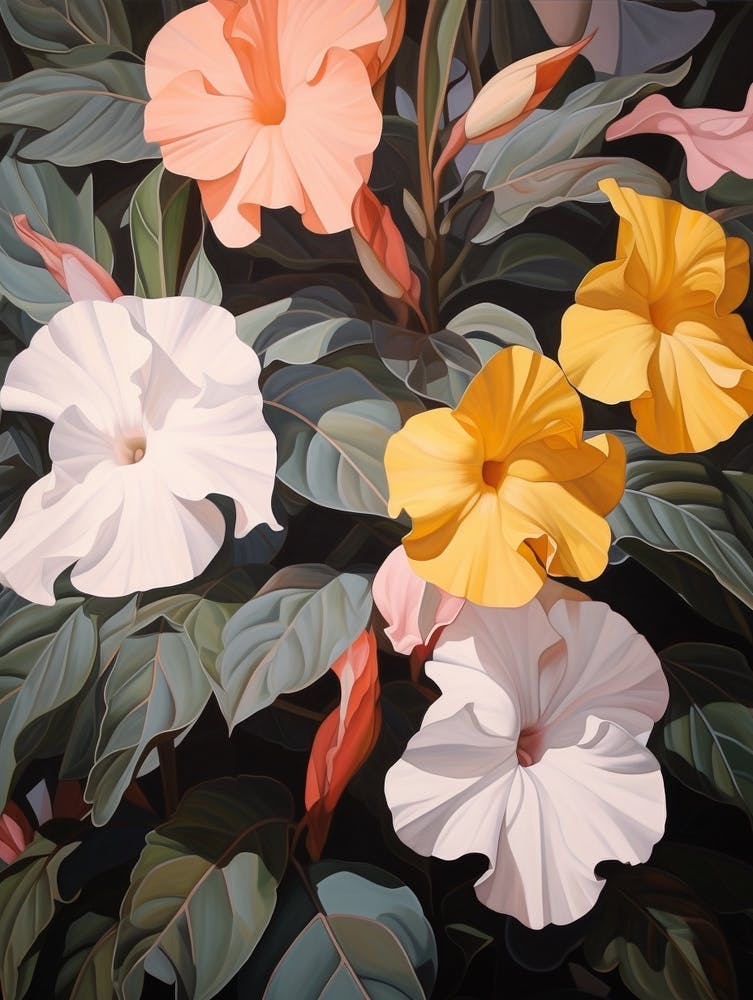 Impatiens 3 Flower Painting