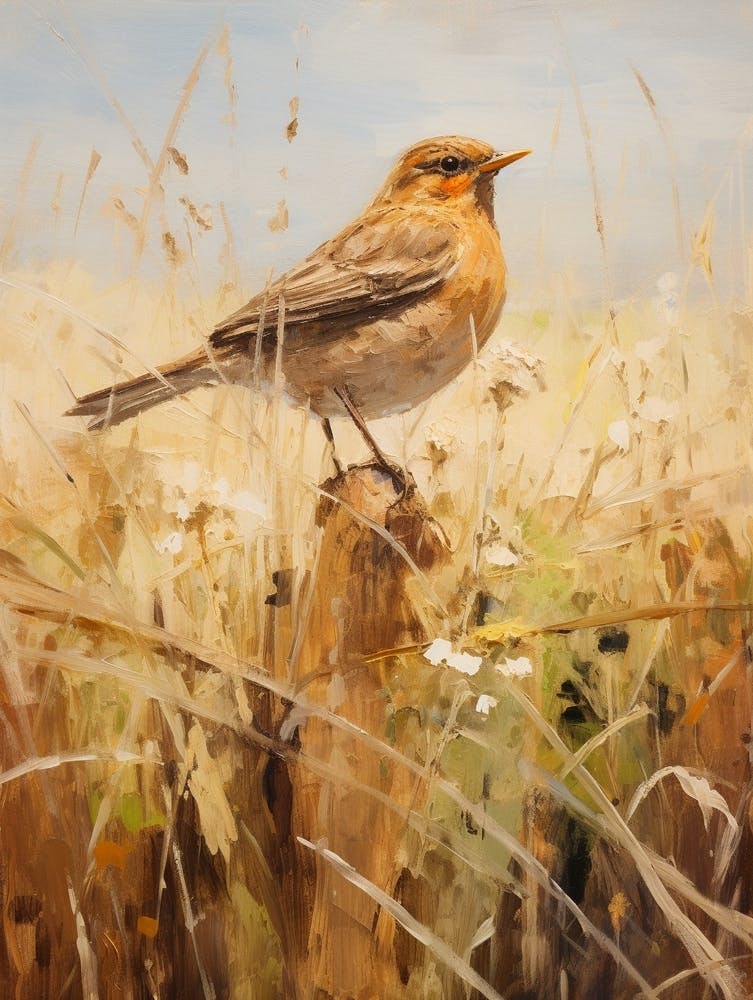 Bird Painting Blackbird 4