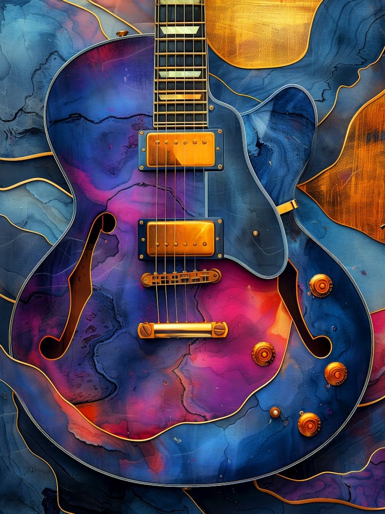 Electric Guitar music art 1