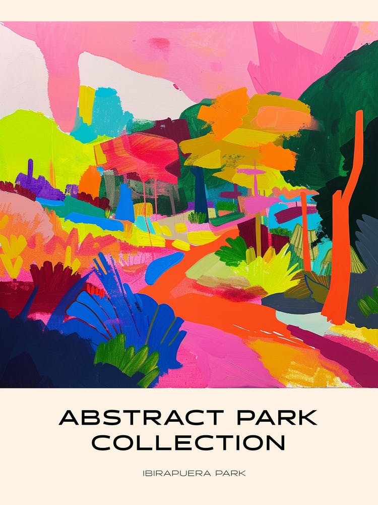 Abstrakte Park-Kollektion Poster Ibirapuera Park Bogota Kolumbien 3