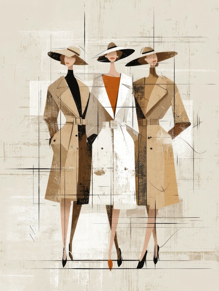 Three Women In Coats 1