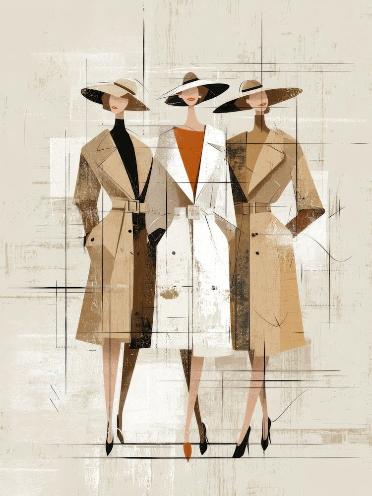 Three Women In Coats 1
