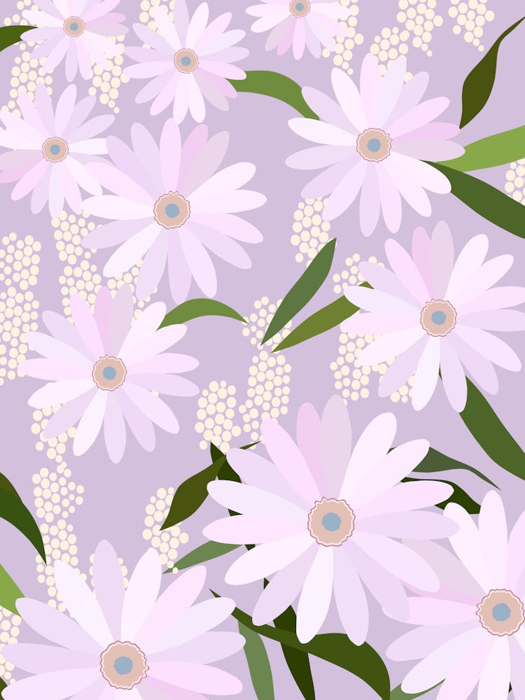 Playful Daisies | 04 - Fleurs Lilas