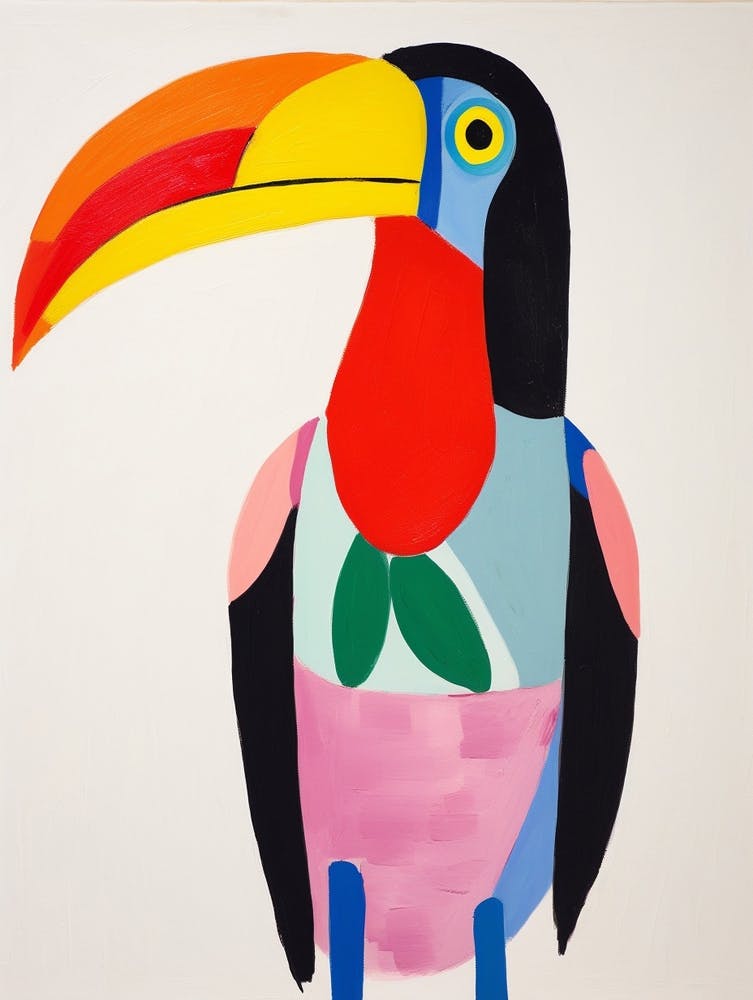 Colourful Kids Animal Art Toucan 1