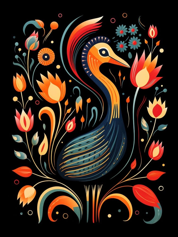 Volksvogel-Illustration Blässhuhn 2