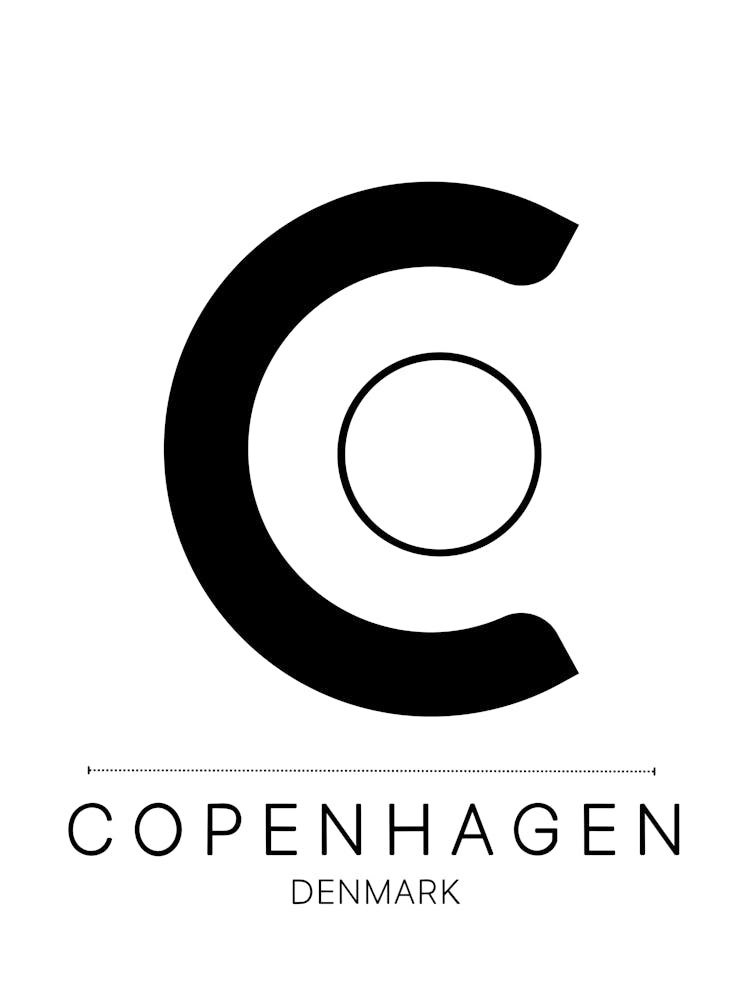 Copenhagen City Typography Wall