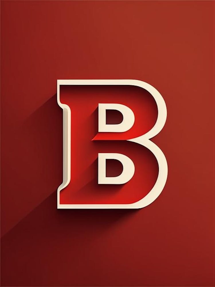 Buchstabe B, Alphabet Retro Minimal 5