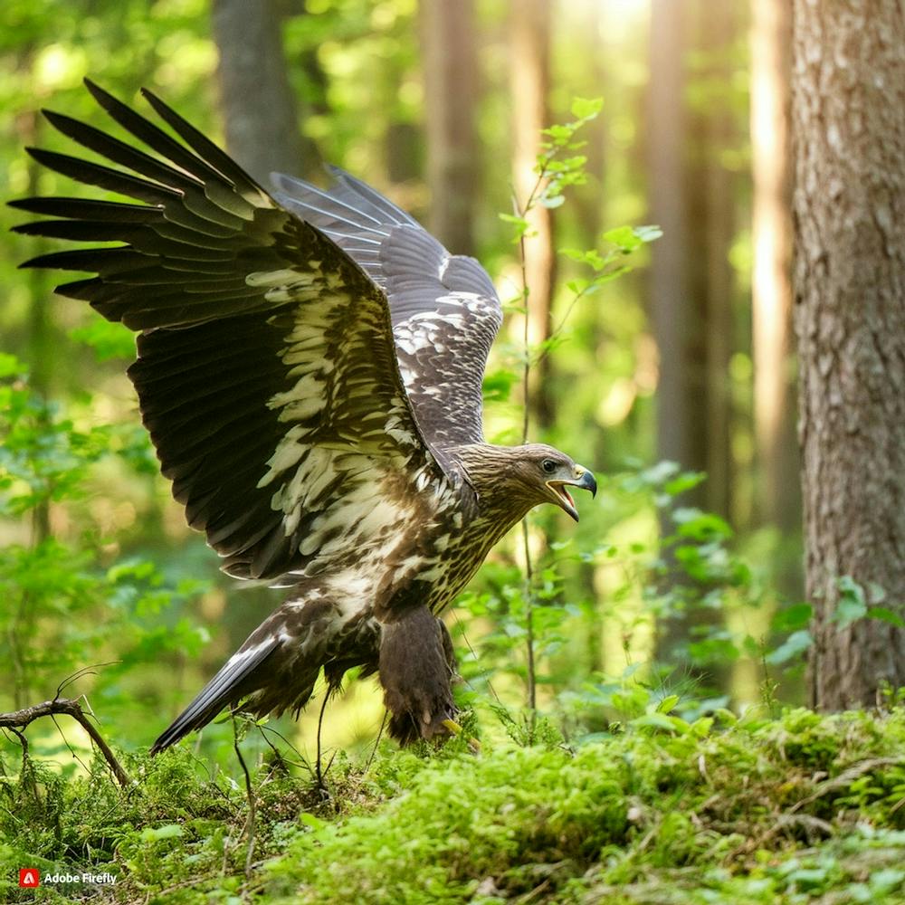 Golden Eagle In The Forest 1