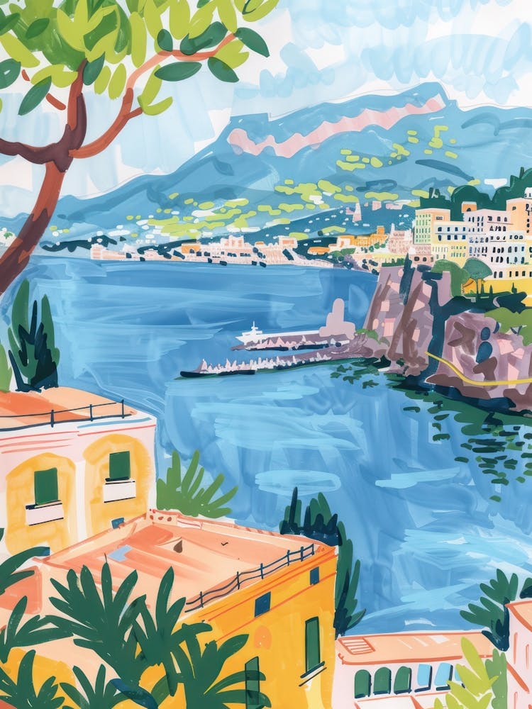 Travel Poster Happy Places Sorrento 1