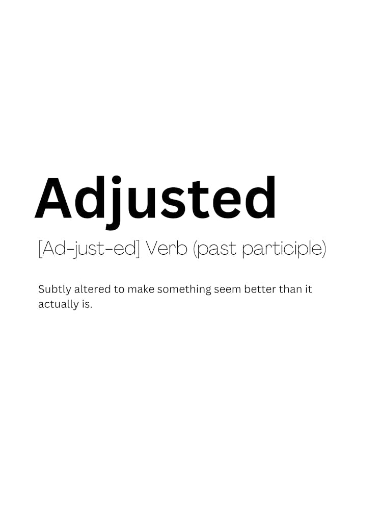Adjusted Definition Meaning 1