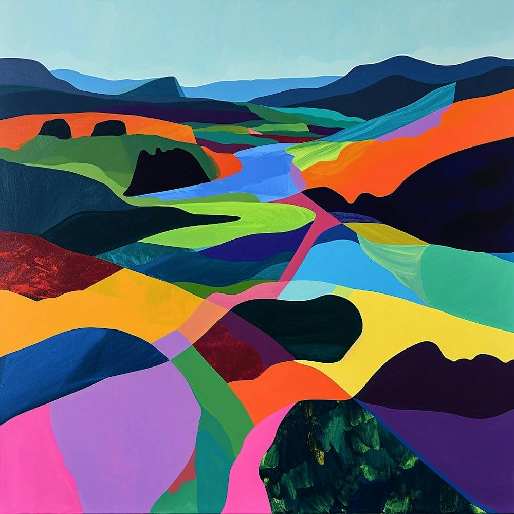 Colourful Abstract Dartmoor National Park England 4