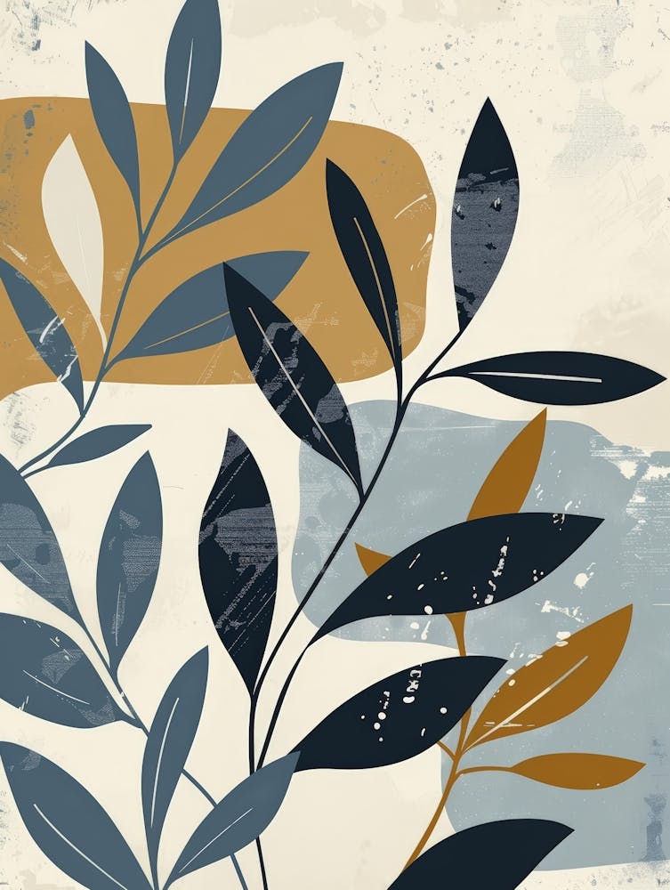 Abstract Leaves Canvas Print 5