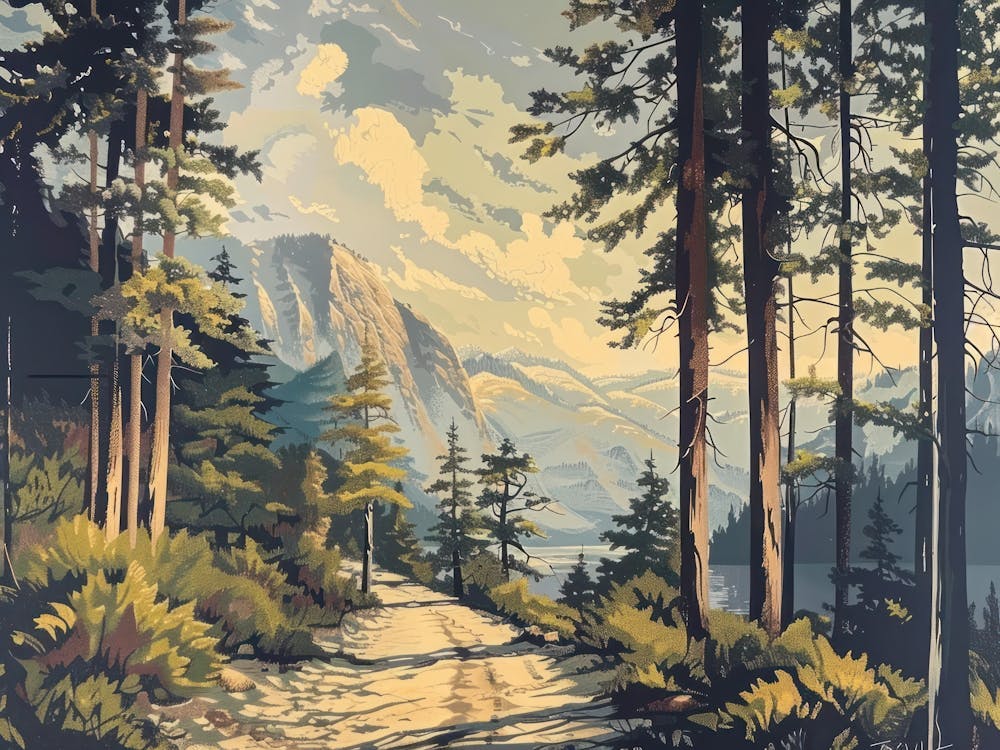 Retro Woods Illustration 4