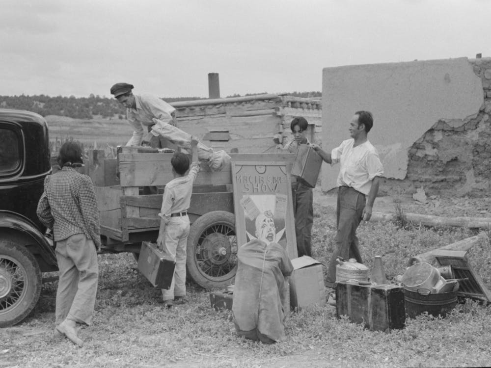 Untitled Photo, Possibly Related To Poster Of Traveling Spanish American Show At Penasco, New Mexico By
