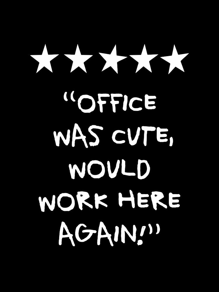 Office Was Cute Rating Black