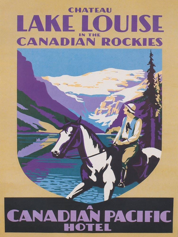 Lake Louise Kanada und Kanadische Rockies Vintage Reiseplakat