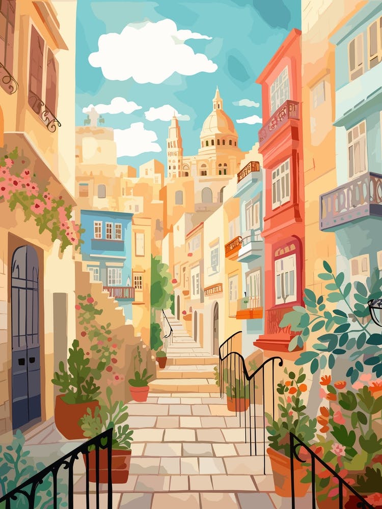 Valletta Malta 1 Illustration