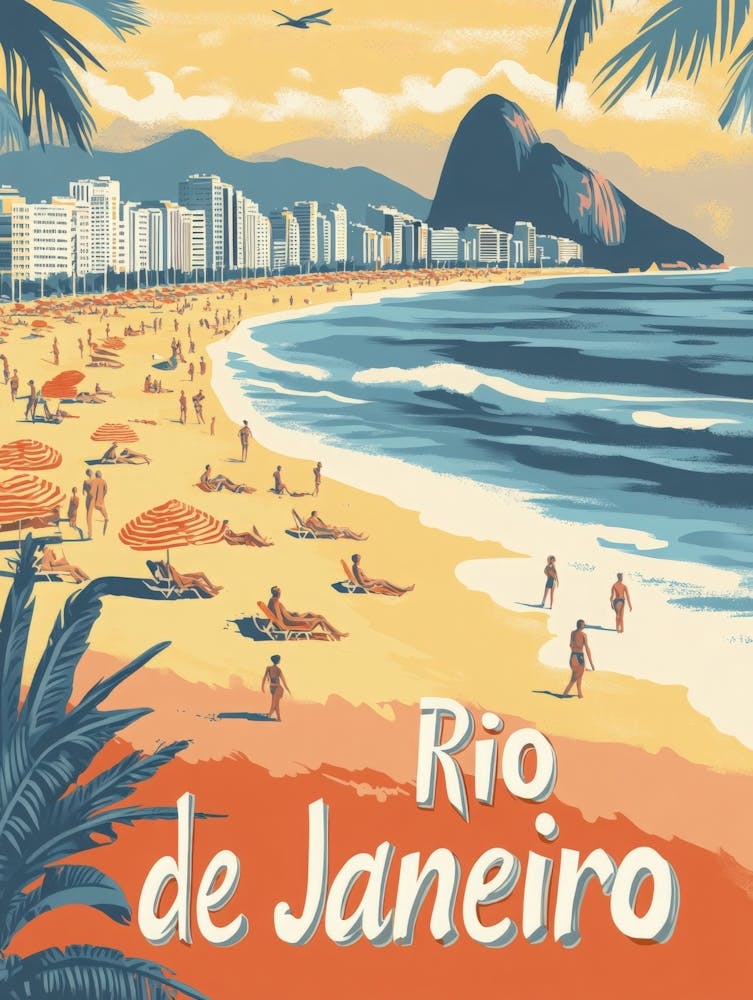 Aihrgdesign A Classic 1960s Travel Poster For Rio De Janeiro