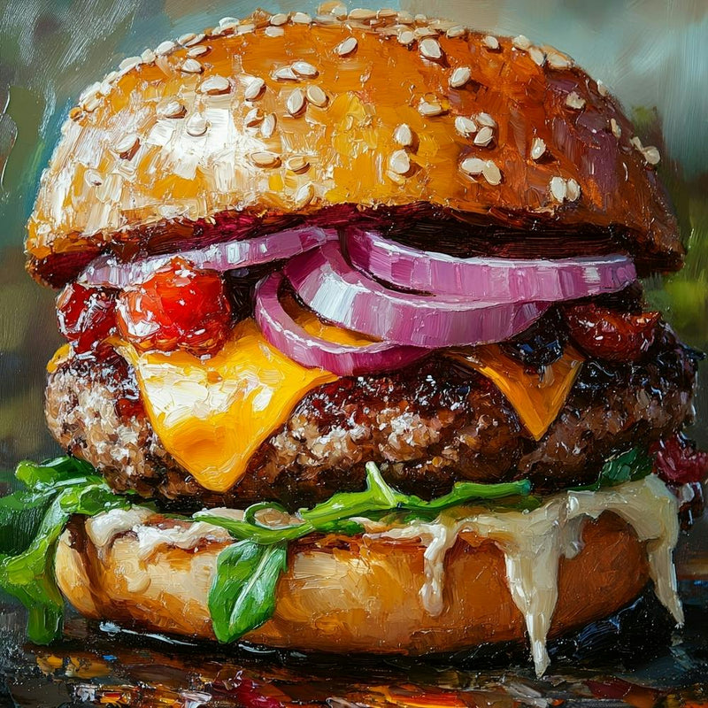 Burger Painting Art