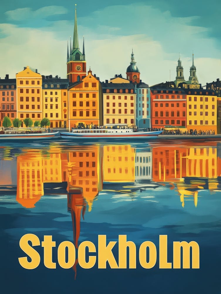 Aihrgdesign A Vintage Travel Poster Of Stockholm 3