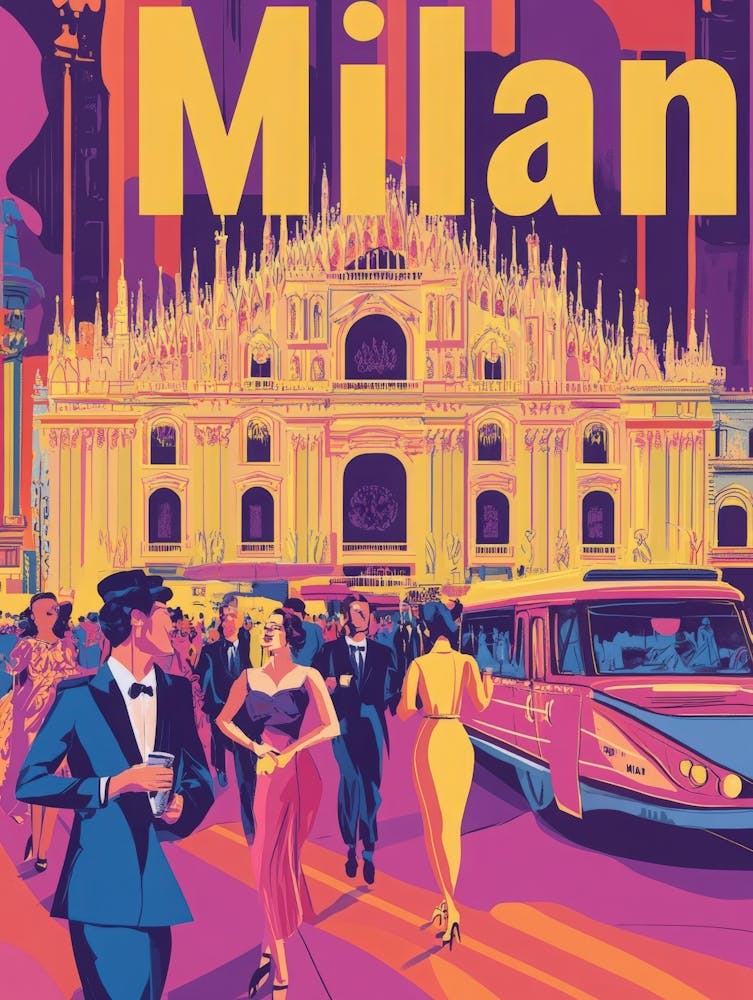 Aihrgdesign A 1970s Inspired Travel Poster For Milan