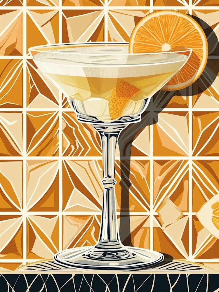 Art Déco Cocktail In Einem Martiniglas 3