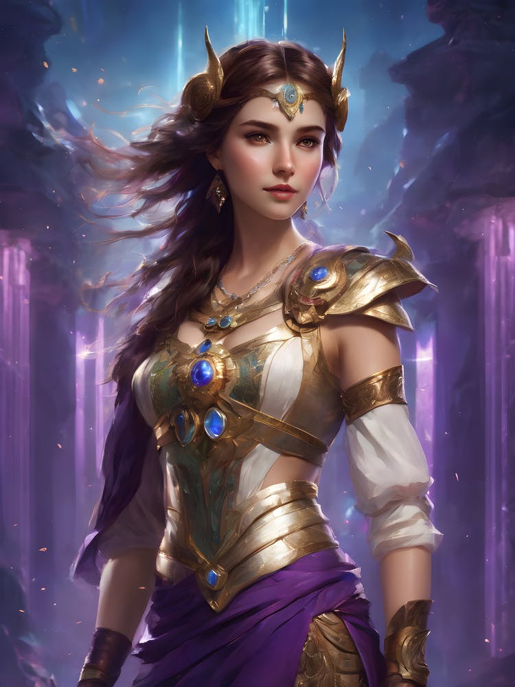 Girl in gold spacesuit