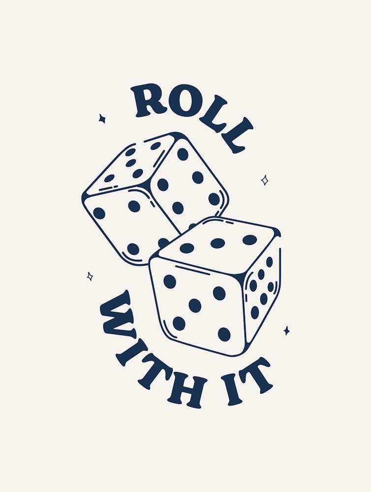 Dice Roll With It Navy