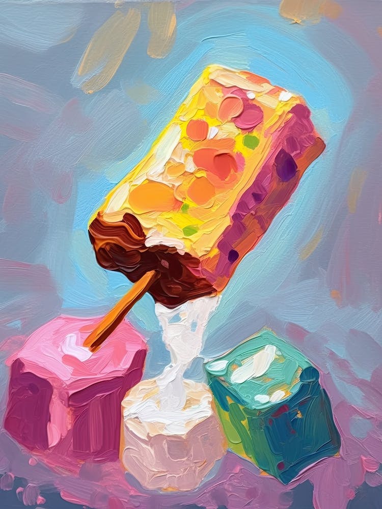 Marshmallows Oil Painting 2