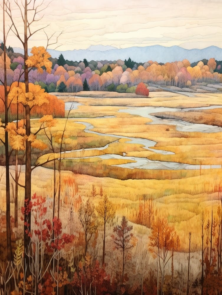 Autumn National Park Painting Cuyahoga Valley National Park Ohio Usa 2