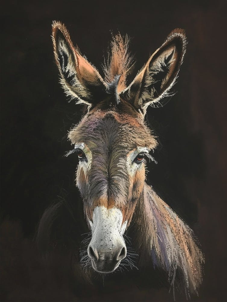 Donkey Pastel Watercolour 2