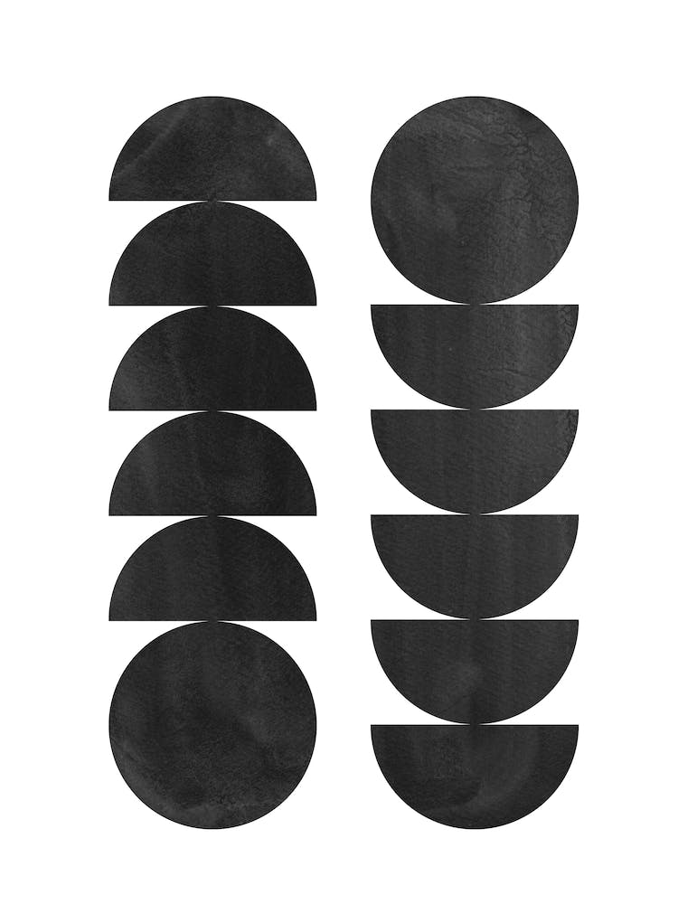 Black mid century shapes
