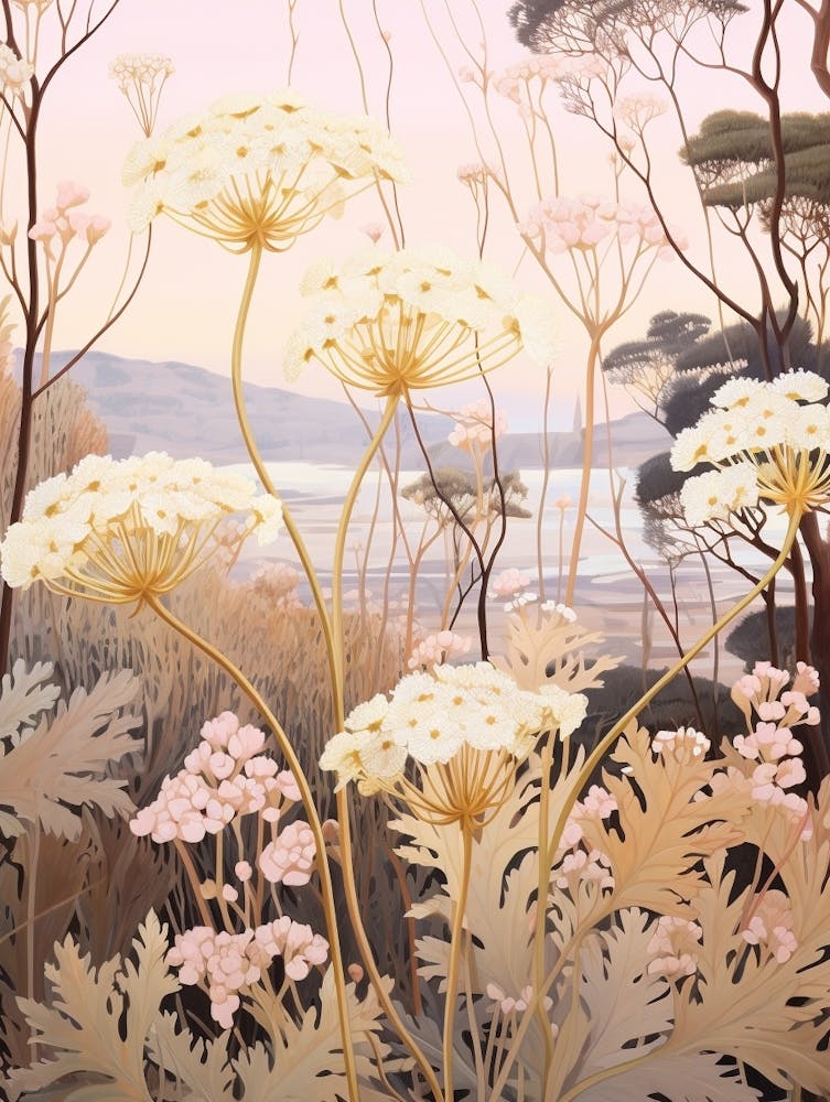 Queen Annes Lace 2 Flower Painting