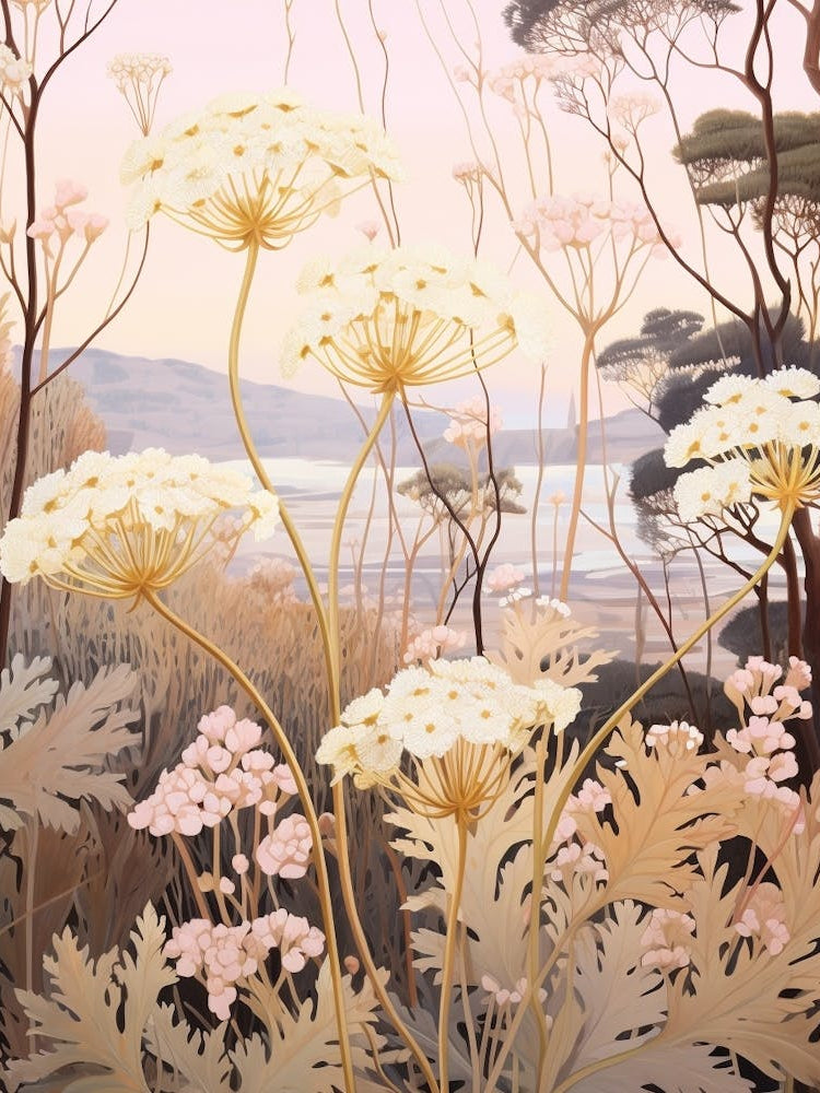 Queen Annes Lace 2 Flower Painting