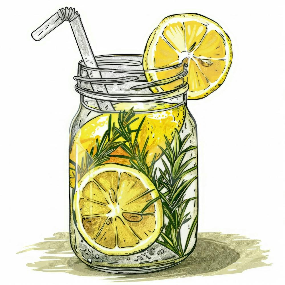 Limonade in einem Einmachglas 1