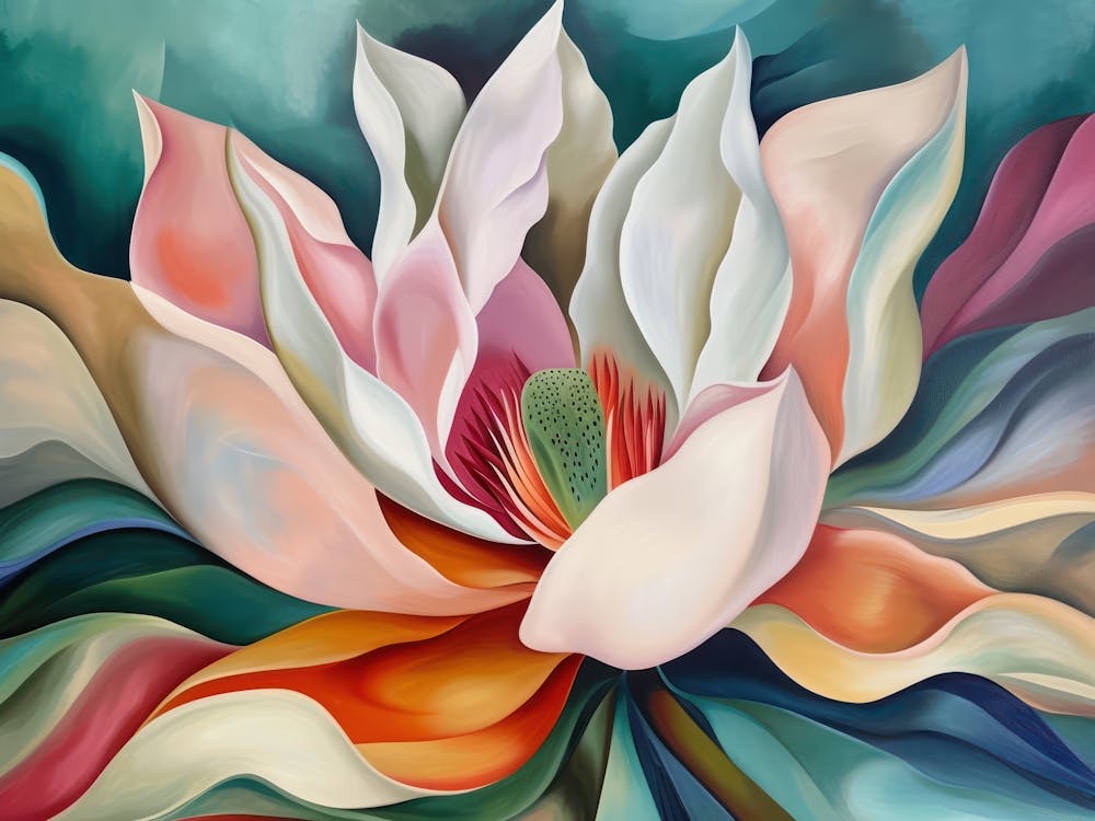 Zeitgenössisches Kunstwerk inspiriert von Georgia O Keeffe 2