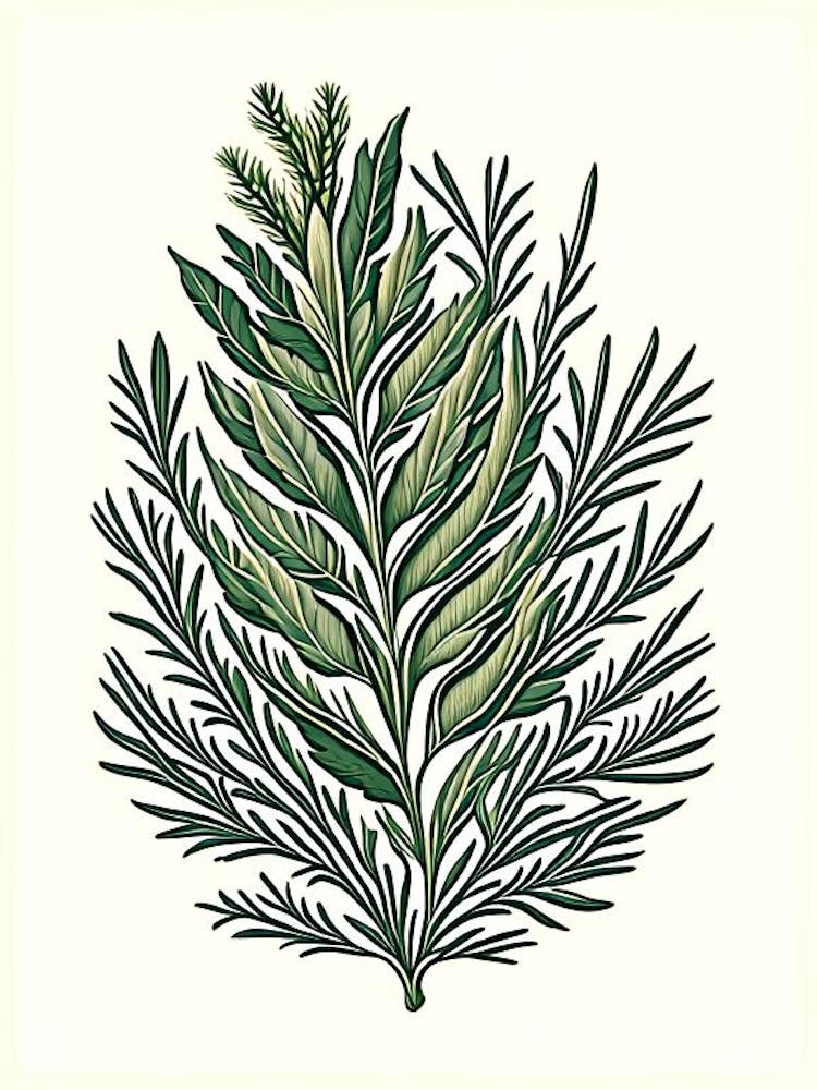 Rosemary Leaf Vintage Botanical 1