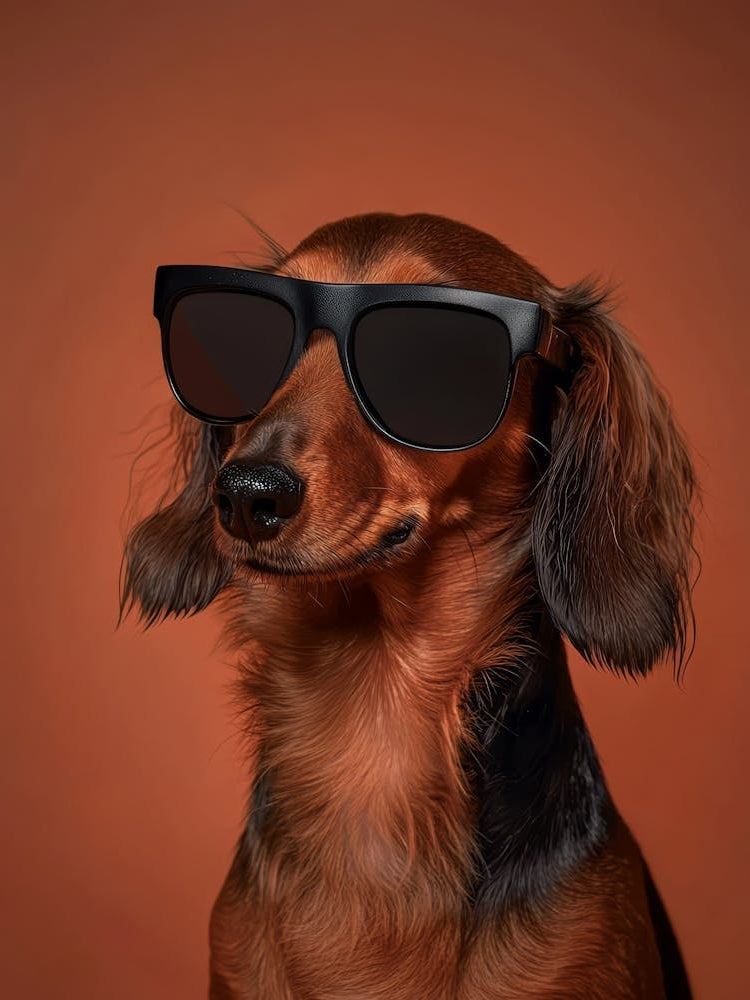 Dachshund In Sunglasses.Generated AI.