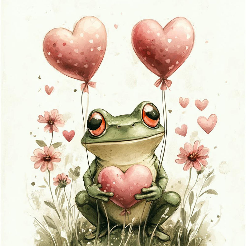 Frog With Balloons