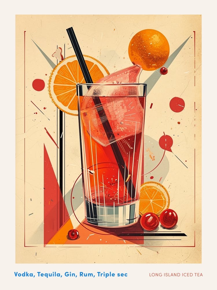 Art Deco Long Island Iced Tea 3 Poster
