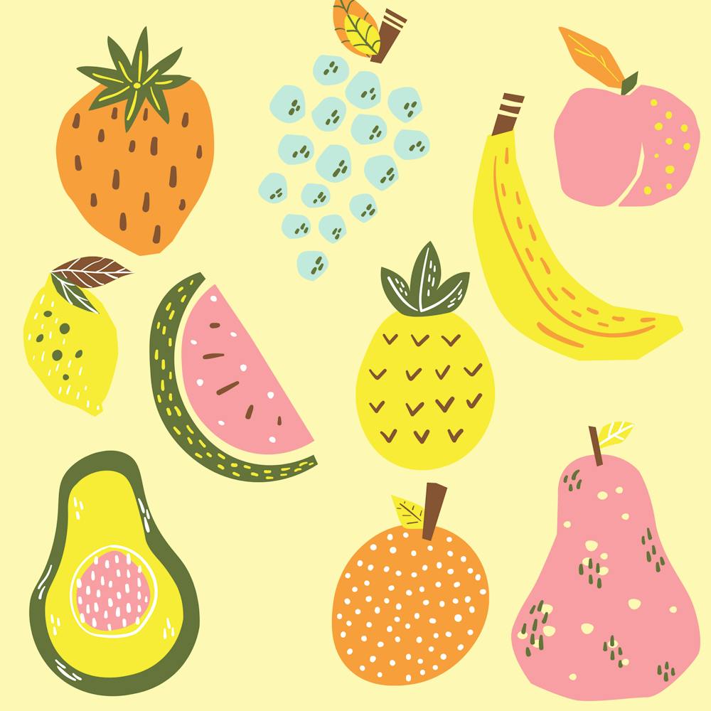 Fruits Watermelon Pineapple Food Avocado Nature Melon Summer Healthy