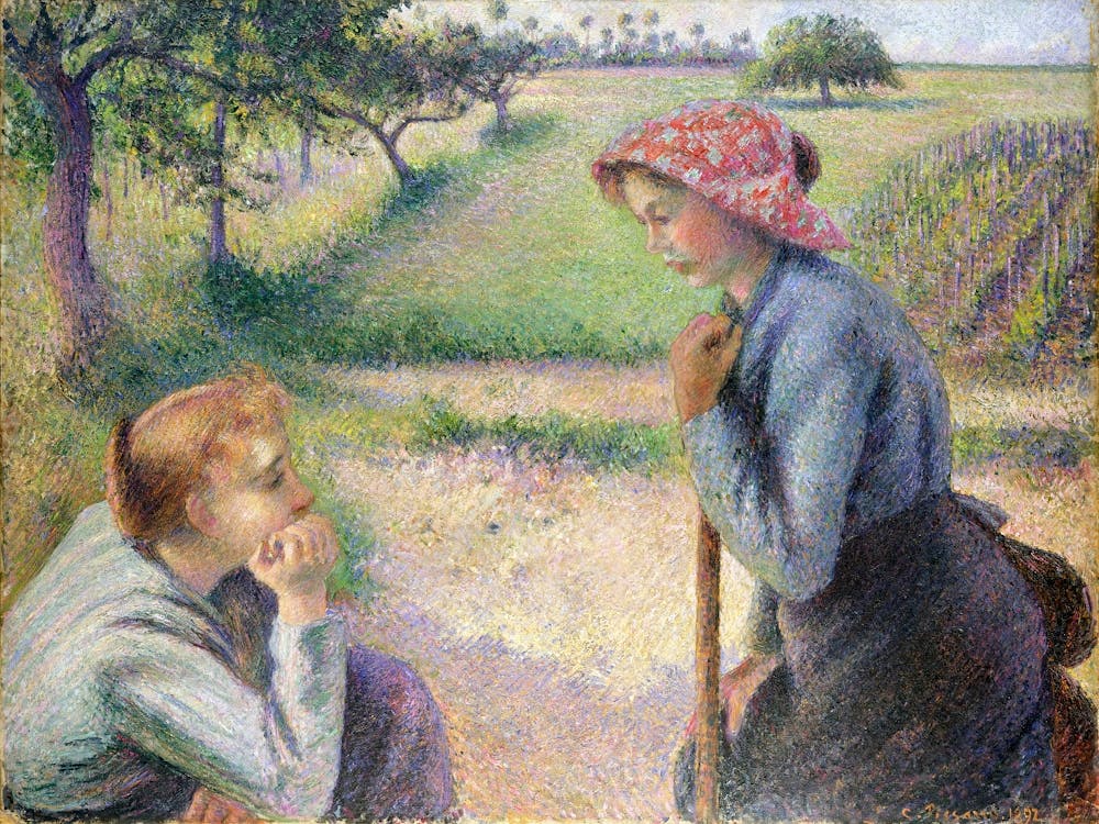 Two Young Peasant Women (1891–92), Camille Pissarro