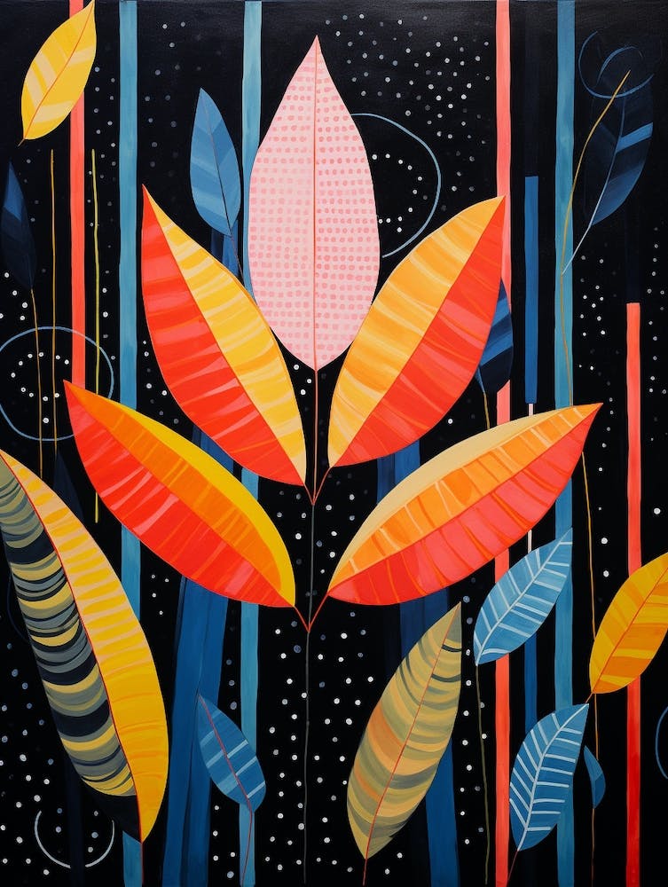 Heliconia 3 Hilma Af Klint Inspired Flower Illustration