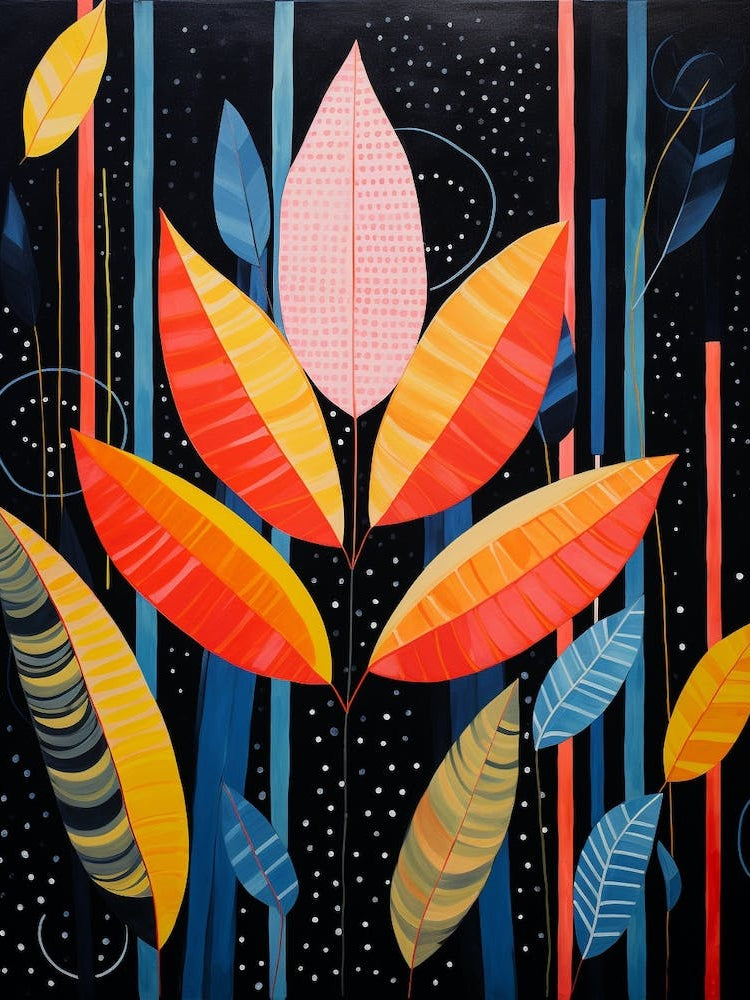 Heliconia 3 Hilma Af Klint Inspired Flower Illustration