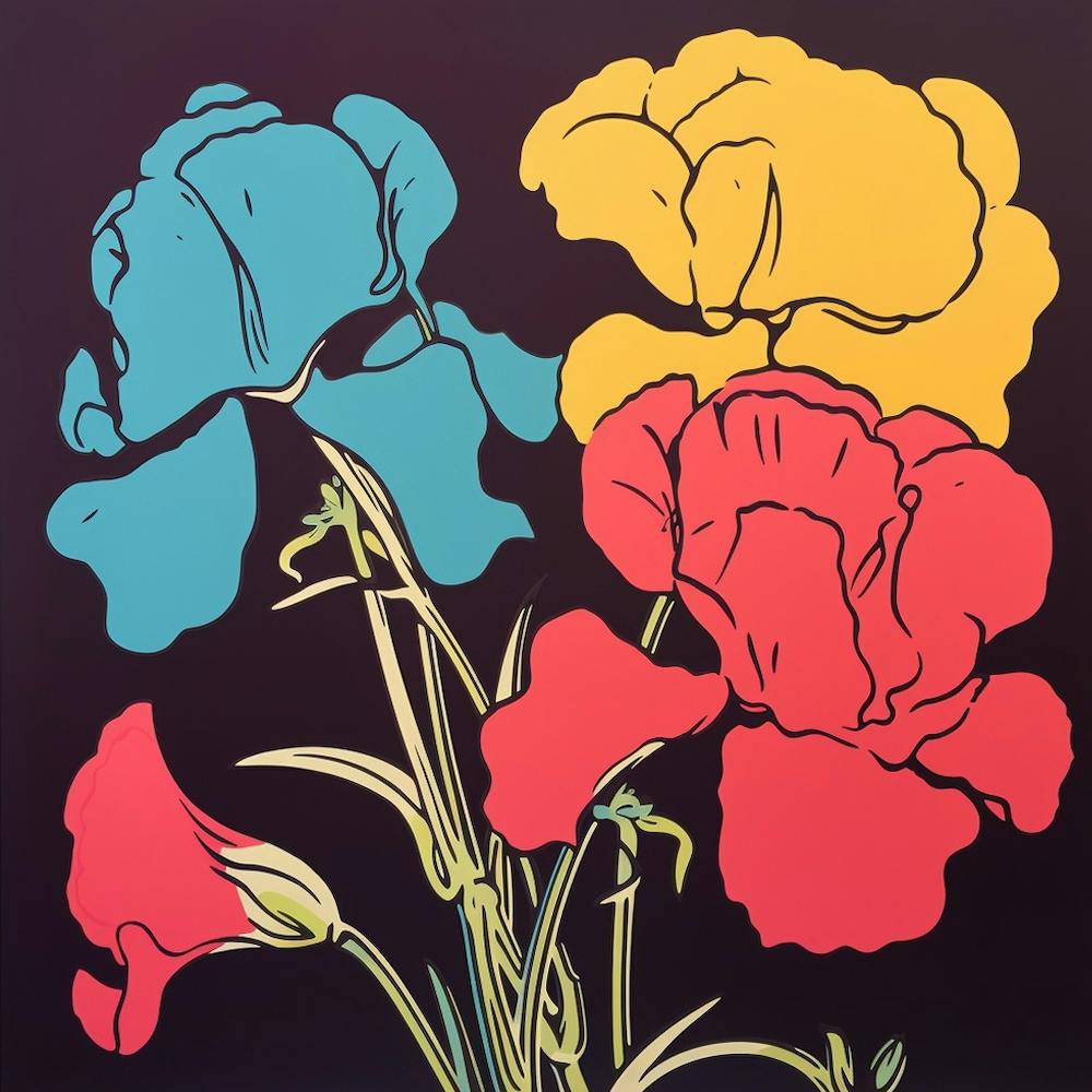 Sweet Pea 2 Pop Art Illustration Square