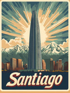 Aihrgdesign A Vintage Travel Poster Of Santiago 2