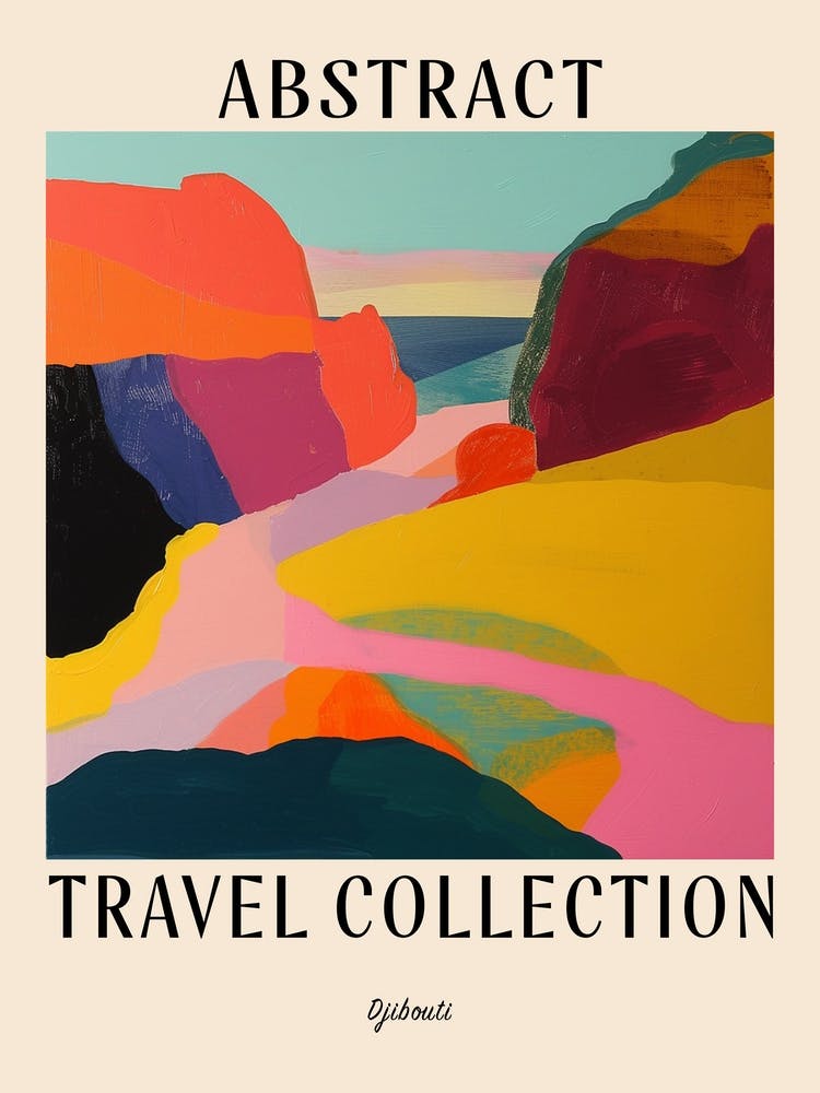 Abstract Travel Collection Poster Djibouti 2