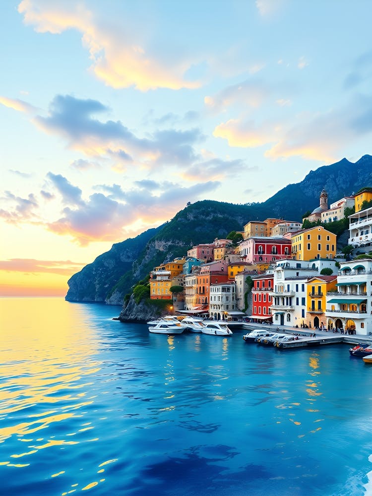 Sunset In Amalfi Coast 1